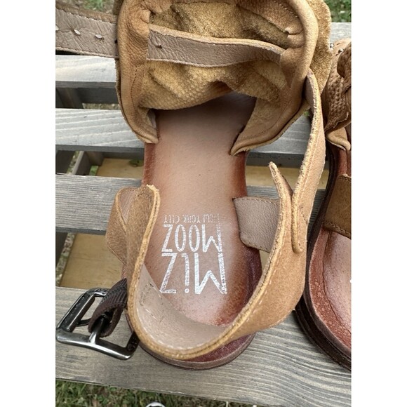 Miz Mooz Women's Fifi Brown Leather Sandals Boho Western Neutral Size 38 US 7.5 - Picture 11 of 14